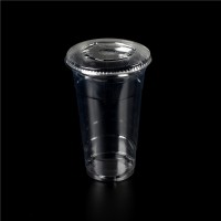 24oz 750ml clear plastic pet deli cup disposable food container for pet flat lid