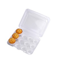 Amazon Hot Sale Cupcake Containers Plastic Disposable Clear Square Cake Box Easily To Freeze Or Carry Along