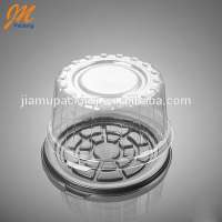 wholesale multi-function bakery round plastic transparent cake box