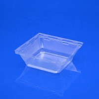 PET air tight plastic food container lids, plastic box hinged case with clear lid