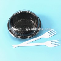 Customized round clear plastic packaging box for fruit mango and salad