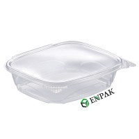 Wholesale 24oz clear plastic blister clamshell fruit salad container packaging box